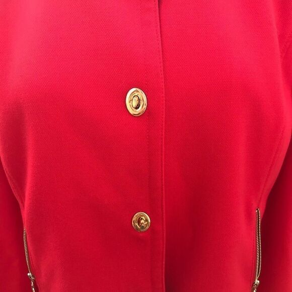 Ellen Tracy Red & Gold Jacket - Picture 11 of 12